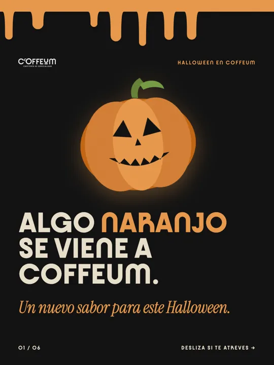 Post de Coffeum: algo naranjo se viene este Halloween